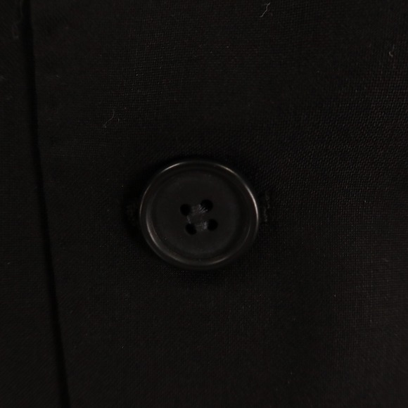 VTG Hopsack Jacket M Black 100% Wool Worsted Blazer‎ Sport Coat 42R - Picture 5 of 16